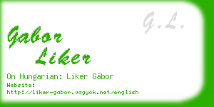 gabor liker business card